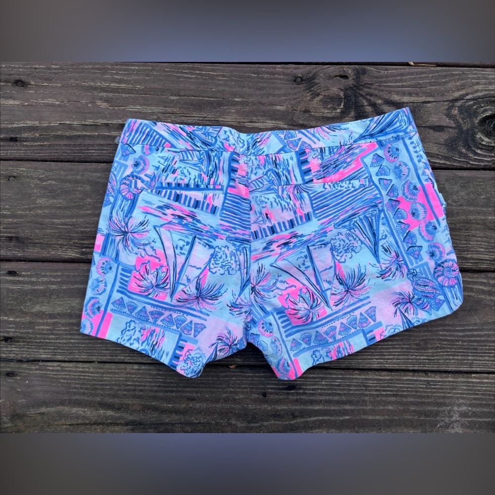Lilly Pulitzer Adie Ruffle Pocket Stretch,Whisper Blue,Yeah Buoy Coastal|size:4 - Picture 6 of 16